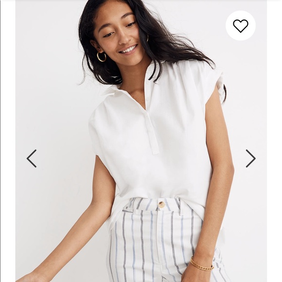 Madewell Tops - Madewell Central Popover In Eyelet White SzMedium